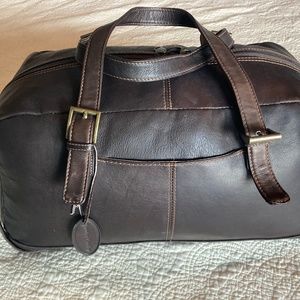 GH Bass leather weekend duffle